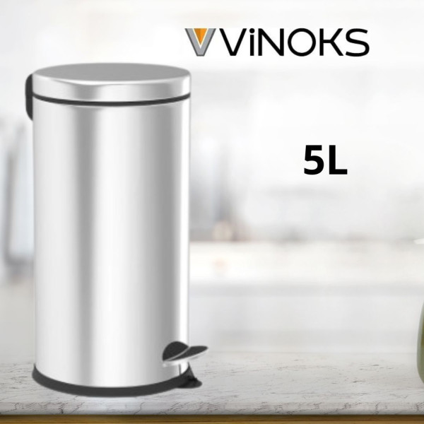 Кофа за смет с педал Vinoks Micro 401400, 3/5/8/12/16/20л., инокс 5 — 4sales Кофа за смет с педал Vinoks Micro 401400, 3/5/8/12/16/20л., инокс 5