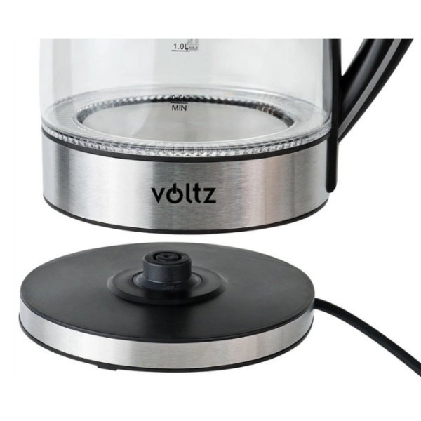 Светеща стъклена електрическа кана Voltz V51230E