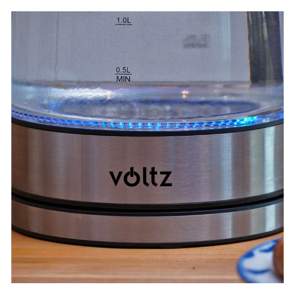 Светеща стъклена електрическа кана Voltz V51230E 7