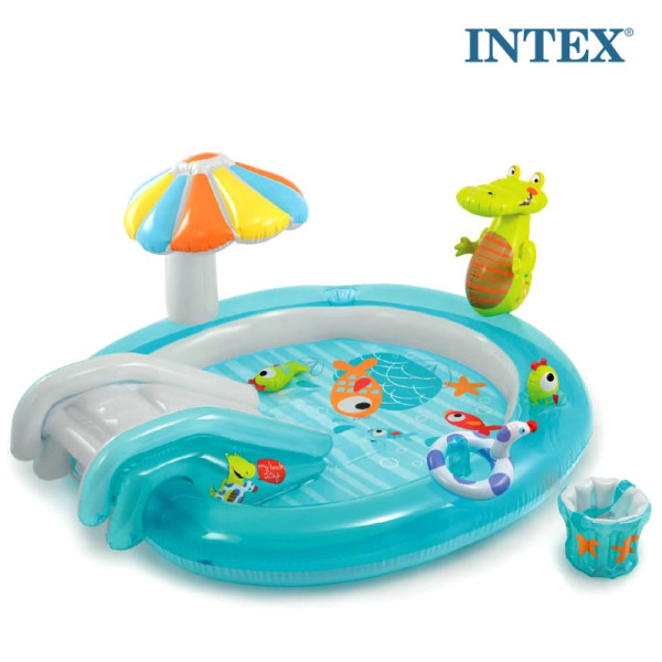 Подарете на вашите деца безкрайно удоволствие с надуваемия басейн за игра и пързалка 1