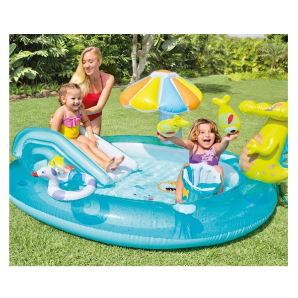Подарете на вашите деца безкрайно удоволствие с надуваемия басейн за игра и пързалка