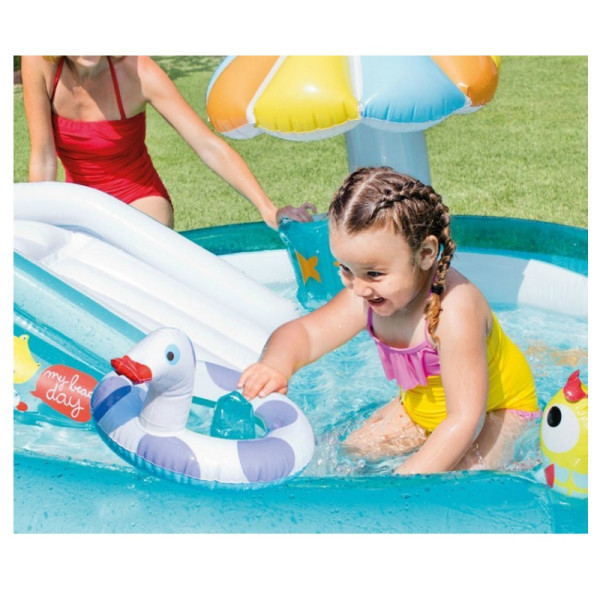 Подарете на вашите деца безкрайно удоволствие с надуваемия басейн за игра и пързалка