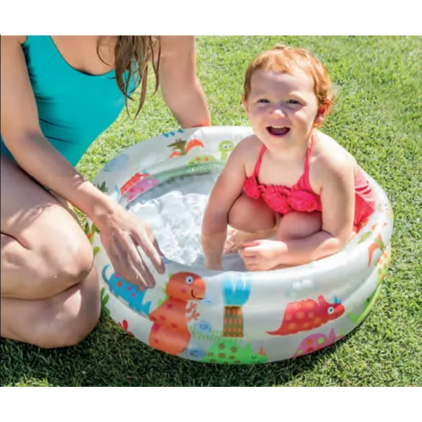 Детски надуваем басейн със забавни животинки 3