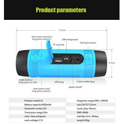 ZEALOT S1 Преносим водоустойчив Bluetooth високоговорител, фенер, Music Player 1