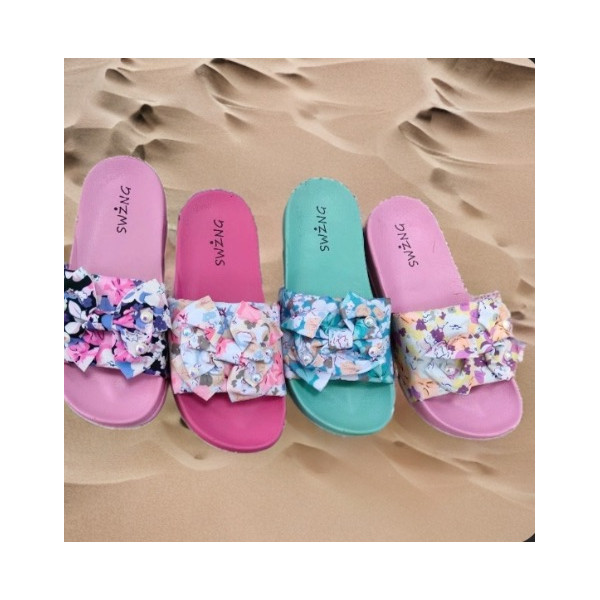 Дамски плажни чехли с уникален цветен дизайн за весело и ярко лятно настроение D5611