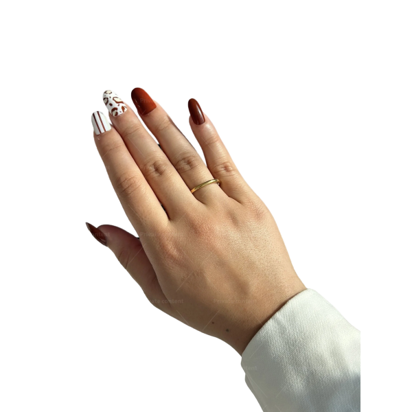 Нежен дамски пръстен от медицинска стомана тип халка