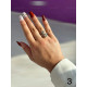 Сребрист дамски пръстен от медицинска стомана с интересен дизайн и декоративни елементи 4