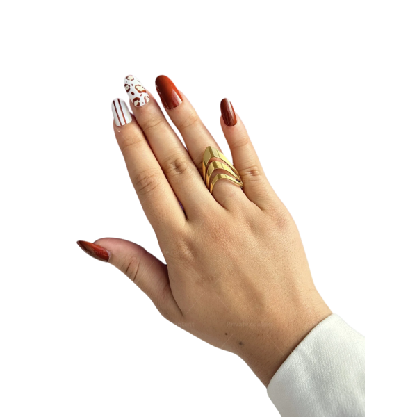 Красив дамски пръстен от неръждаема стомана с изящни извивки 1