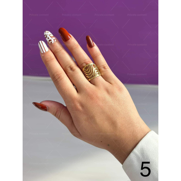 Красив дамски пръстен от неръждаема стомана с изящни извивки 6