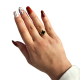 Дамски пръстен от неръждаема стомана с красив черен камък 1