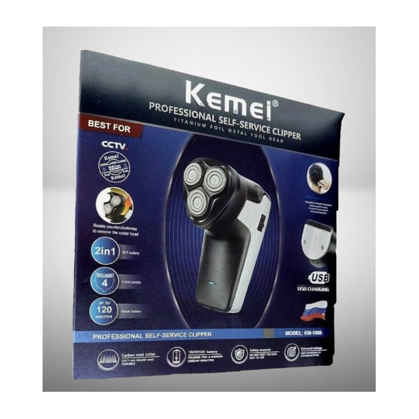 Акумулаторна самобръсначка 2в1 Kemei KM-1009,USB зареждане 3