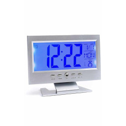 Електронен цифров часовник с акустичен алармен сензор,LED дисплей DS-8082