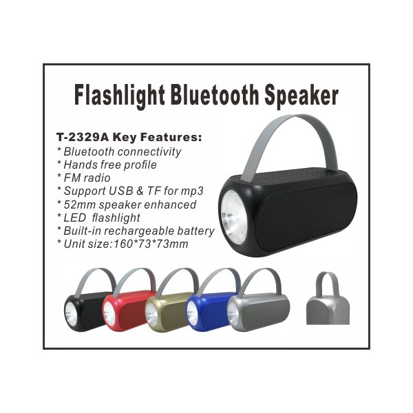 T2329A преносима Bluetooth колонка с FM радио и фенер