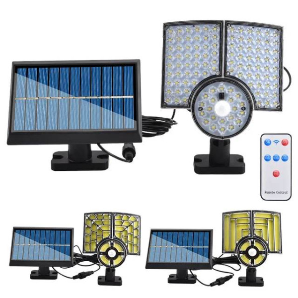 Соларна индукционна улична лампа,външен сензор за слънчево движение с дистанционно управление H LED86 10