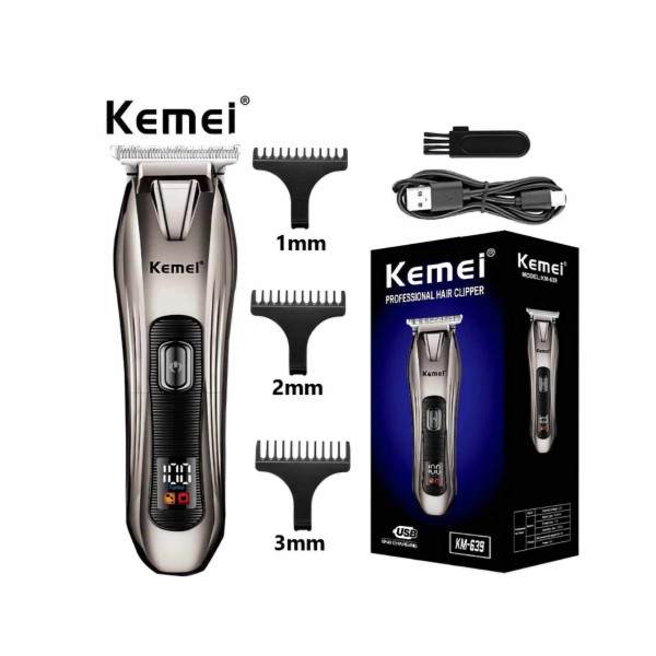 Професионална безжична машинка за подстригване Kemei KM-639 5