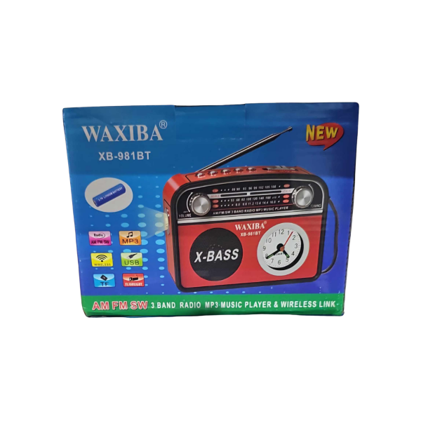 Преносимо радио с фенерче и часовник,високоговорител с Bluetooth връзка,USB,TF карта,MP3 плейър XB-981BT F RADIO2 2