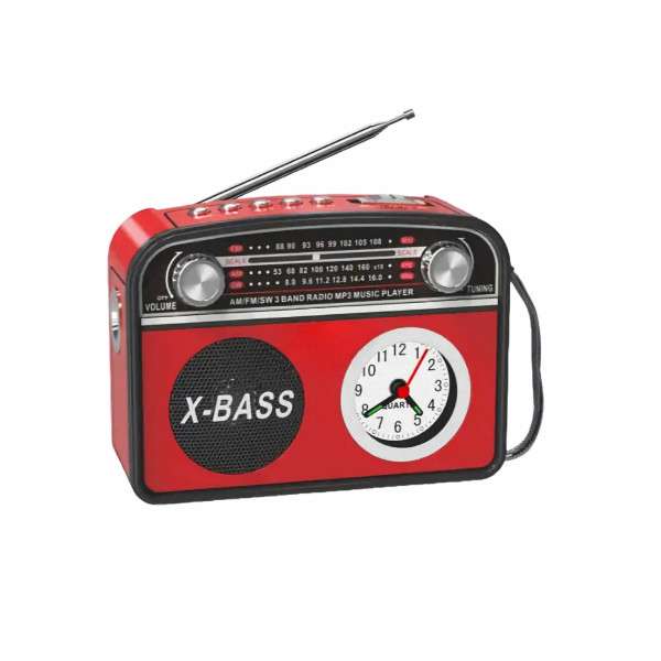 Преносимо радио с фенерче и часовник,високоговорител с Bluetooth връзка,USB,TF карта,MP3 плейър XB-981BT F RADIO2