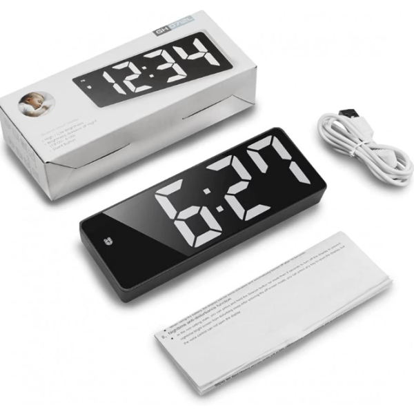 Дигитален настолен часовник с будилник и USB зареждане GH0712L 1