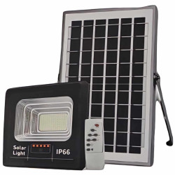 Комплект соларна лампа с дистанционно и соларен панел, 300W мощност,IP66