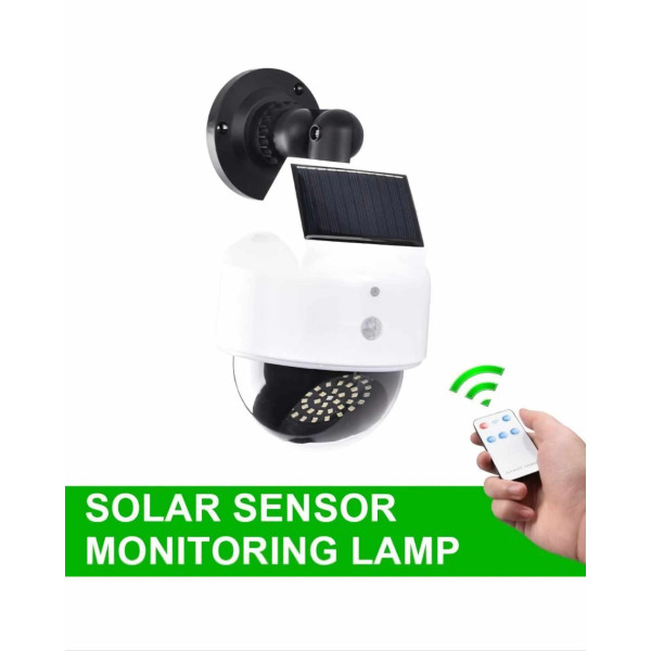 Соларна лампа със сензор за движение и дистанционно управление тип фалшива видеокамера JX-5116 H LED87