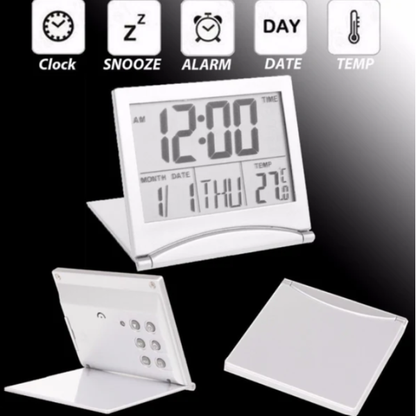 Преносим сгъваем цифров будилник с LED дисплей MT-033 TV376 7