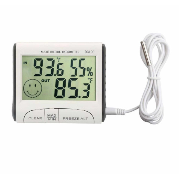 Дигитален вътрешен и външен термометър и влагомер 2