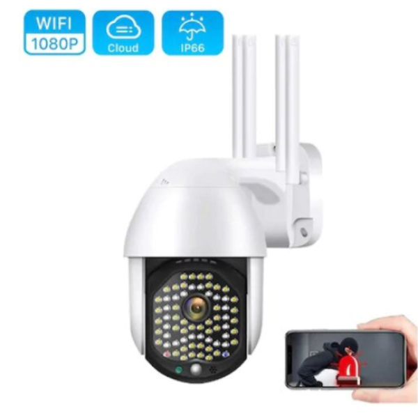 Водоустойчива WIFI FULL HD камера,68 LED,6MP,въртяща се на 360 градуса