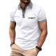 Мъжка ежедневна карирана риза с ревер,4 копчета,винтидж стил и къс ръкав 12