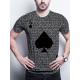 Мъжка тениска с къс ръкав, геометричен 3D принт с дизайн на Асо Пика 3