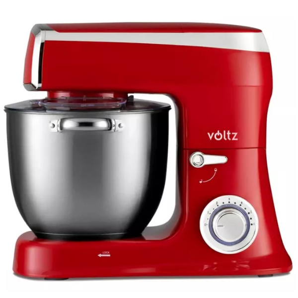 Планетарен миксер с купа от инокс Voltz V51115A, 2100W, 7.5 литра, 3бъркалки, 6степени + Pulse, LED 1