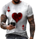 Мъжка тениска с къс ръкав, геометричен 3D принт с дизайн на Асо Пика 14