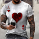 Мъжка тениска с къс ръкав, геометричен 3D принт с дизайн на Асо Пика 13