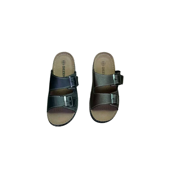 Здрави и издръжливи мъжки кожени чехли с катарама 1 — 4sales Здрави и издръжливи мъжки кожени чехли с катарама 1