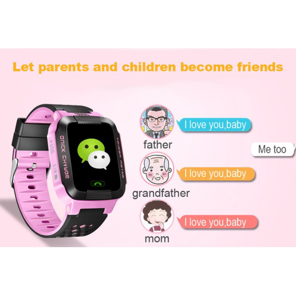 Водоустойчив GPS часовник -Детски -SOS повикване -Micro SIM за Andrioid и IOS,Y21