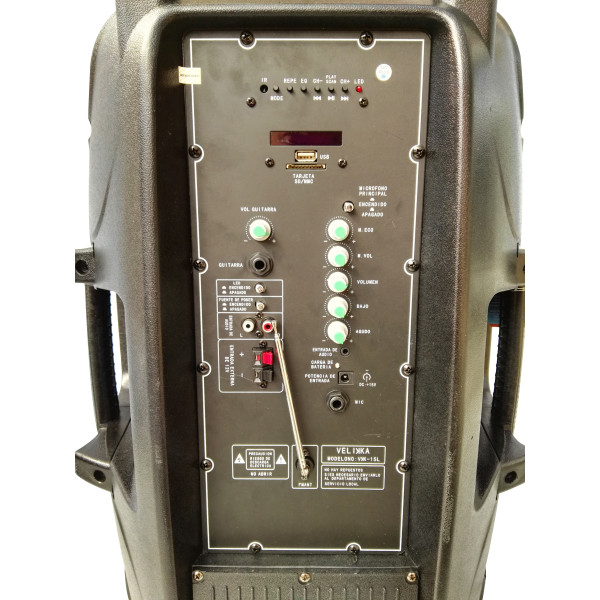 Bluetooth Караоке тонколона 15 инча 150W с микрофон FM LCD SD/MMC карта VKK15 2