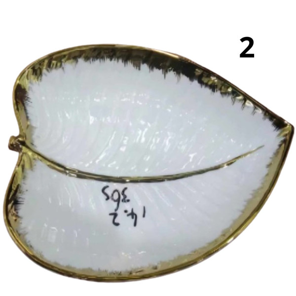 Стилно порцеланово плато с форма на листо А-2-270,А-2-272 3