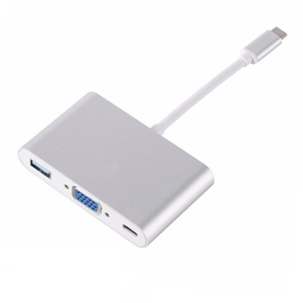 Мултифункционален адаптер - USB 3.1 Тип C към VGA с USB 3.0 зареждащ порт CA73