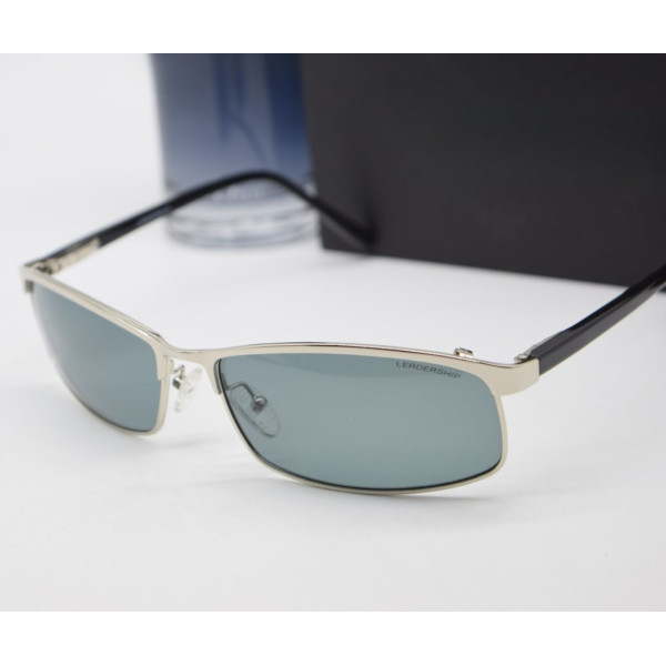 Мъжки слънчеви очила и сребърни рамки с пластмасови страни YJZ27