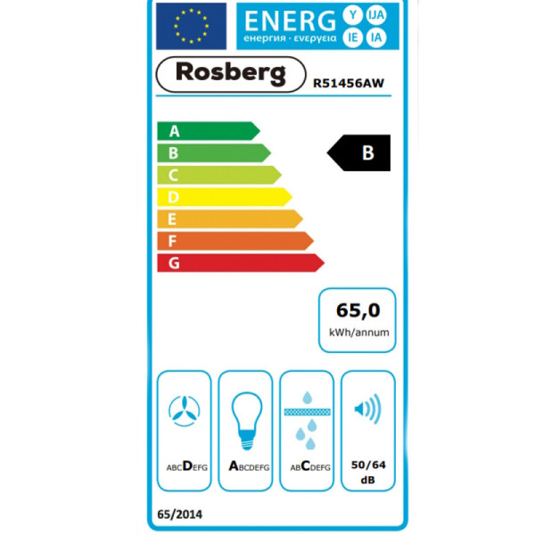 Аспиратор Rosberg R51456AW/B,60 см.,2 мотора,2х95W