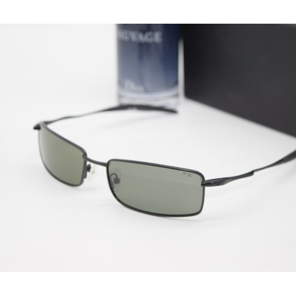 Мъжки правоъгълни слънчеви очила с тънки стоманени ленти отстрани YJZ17 3