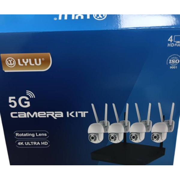 Безжичен WiFi комплект с 4 камери 4К Ultra HD+DVR за видеонаблюдение