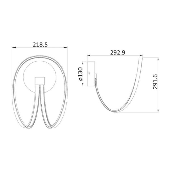 LED аплик за стена 20W, IP20, 4000 K 1004120