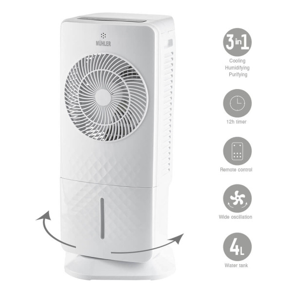 Мобилен охладител MUHLER MC-5050/MC-5055RC, 65W, 4 л