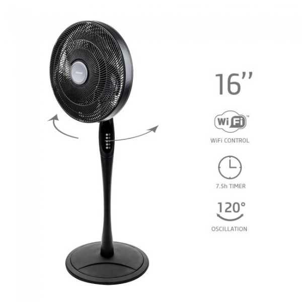 Вентилатор на стойка 16''Diplomat DX-555RC 2в1,55W,Wi-Fi,таймер,височина 72/124.5 cm 3