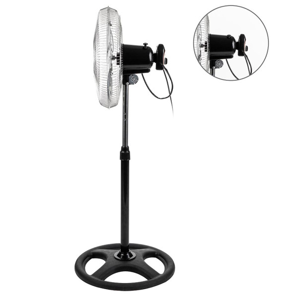 Вентилатор на стойка 16''Muhler FM-6136D 3in1, 50W, индустриален, на стойка, стена, под 3