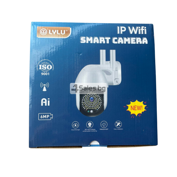 Водоустойчива WIFI FULL HD камера,68 LED,6MP,въртяща се на 360 градуса 2