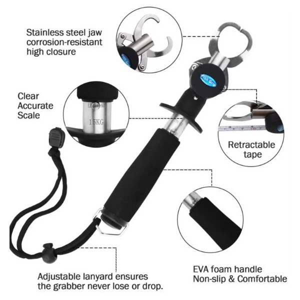 Рибарска щипка за хищници с кантар15 kg QZ60007, QZ60008 3