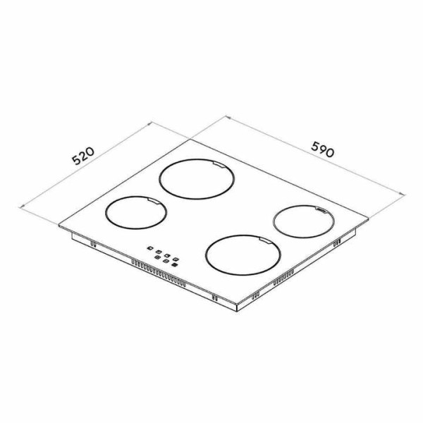 Плот за вграждане - инфрачервен 4 плочи  V6-04T, 85509