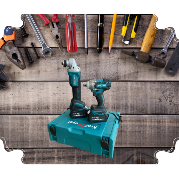 Акумулаторен ударен гайковерт и безчетков ъглошлайф /36V, 8Ah/