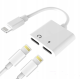 Адаптер Dual Audio & Charge Adapter, Съвместим за iPhone 7/8/X/XS/XR/11/12/13/Plus/Pro/Max CA43 3